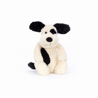 Jellycat Bashful Black & Cream Cachorro | LMTP-24671